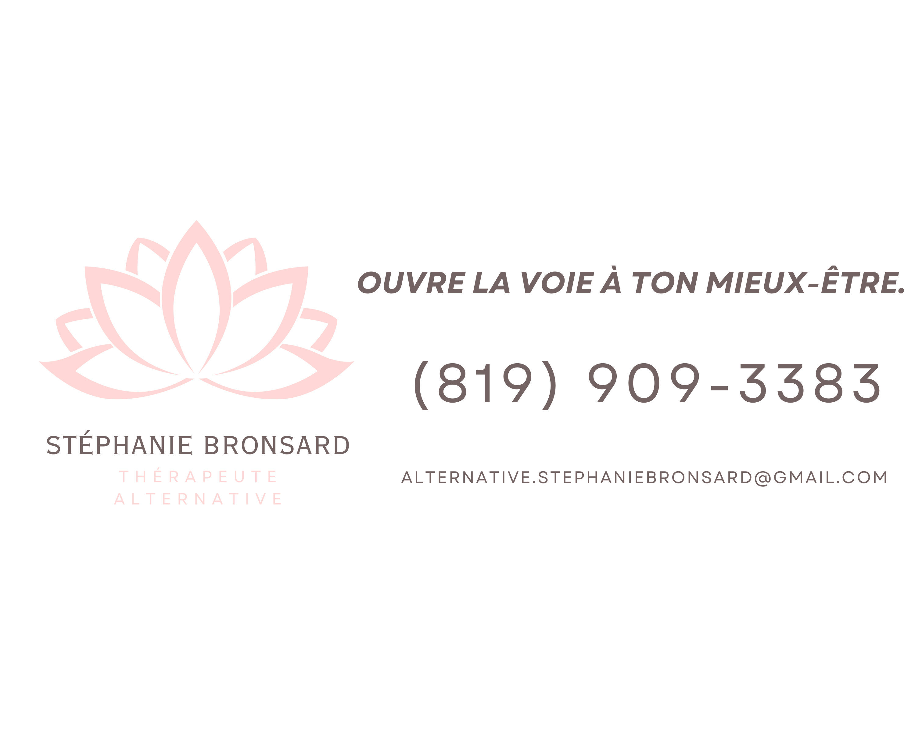 Stéphanie Bronsard, thérapeute alternative